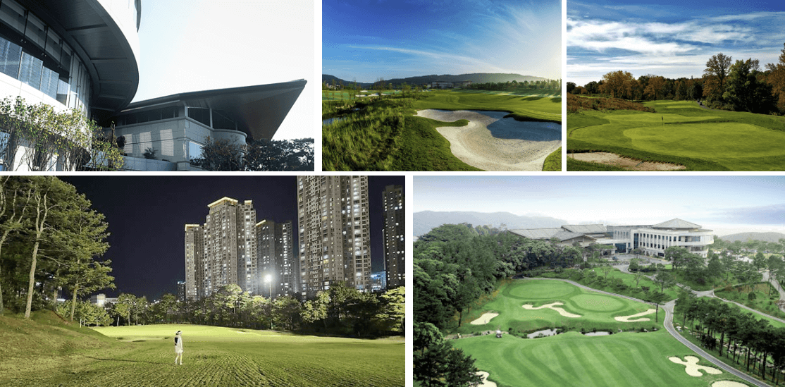 리베라CC 클럽하우스와 대표 코스 이미지