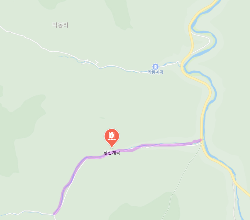 장전계곡 포인트 위치