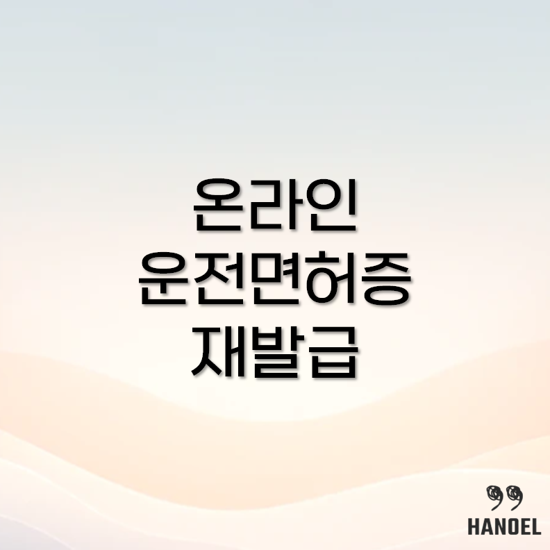 운전면허증 재발급 인터넷
