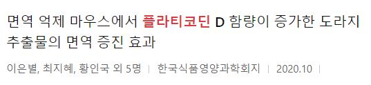도라지 효능 면역 증진