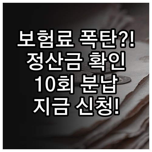 2026 건강보험료 정산 보험료 확인..