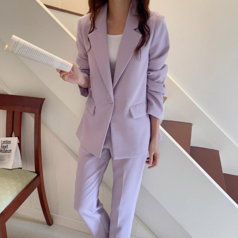 쥬쥬렐라 싱글 기본 오피스 정장 세트 투피스 6컬러