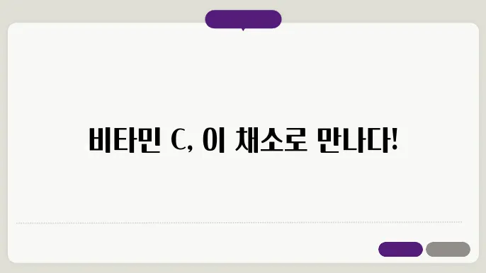 비타민 c 많은 채소