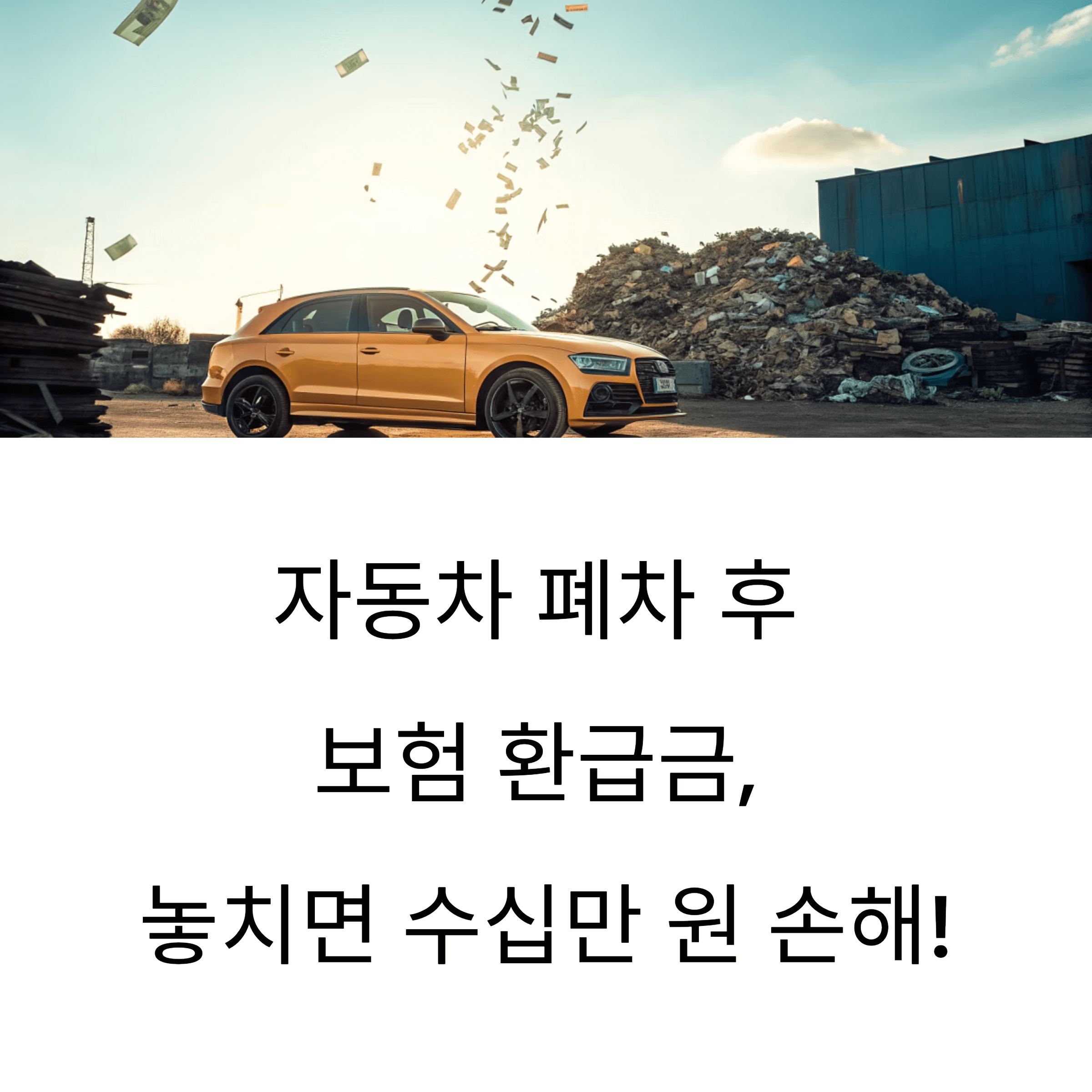 자동차 폐차 후 보험 환급금