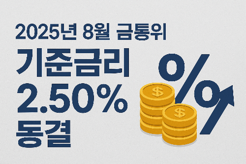 2025년 8월 금통위, 기준금리 2.50% 동결