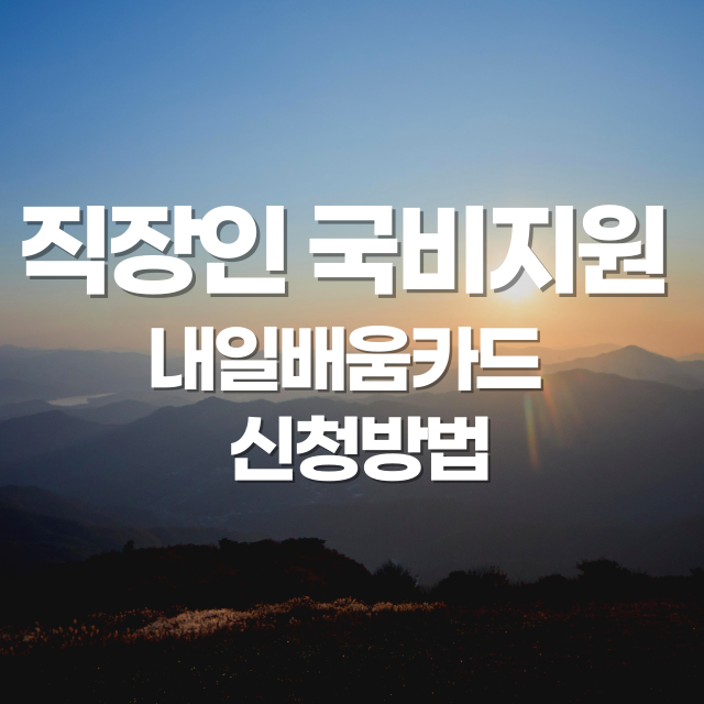 직장인 국비지원 내일배움카드 활용법
