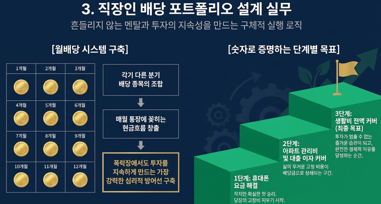 직장인 월배당 포트폴리오 현금흐름 창출 시스템 구축 및 복리 계산기 시뮬레이션