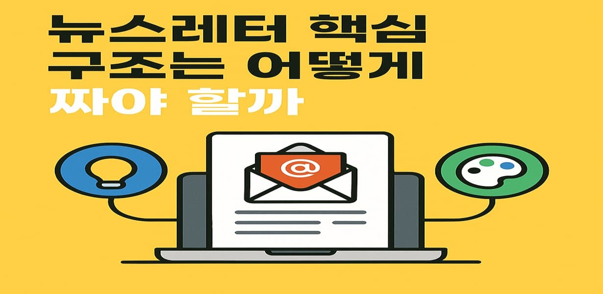 “뉴스레터 핵심 구조 구성을 시각화한 인포그래픽 이미지”