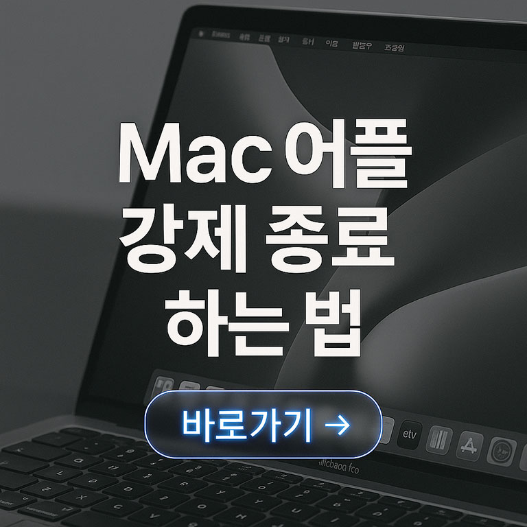 Mac 앱 강제 종료하는 방법 (+단축키)
