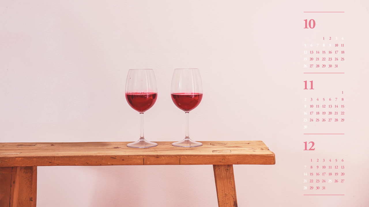 01 레드와인 두 잔 B - 2025년11월 노트북배경화면