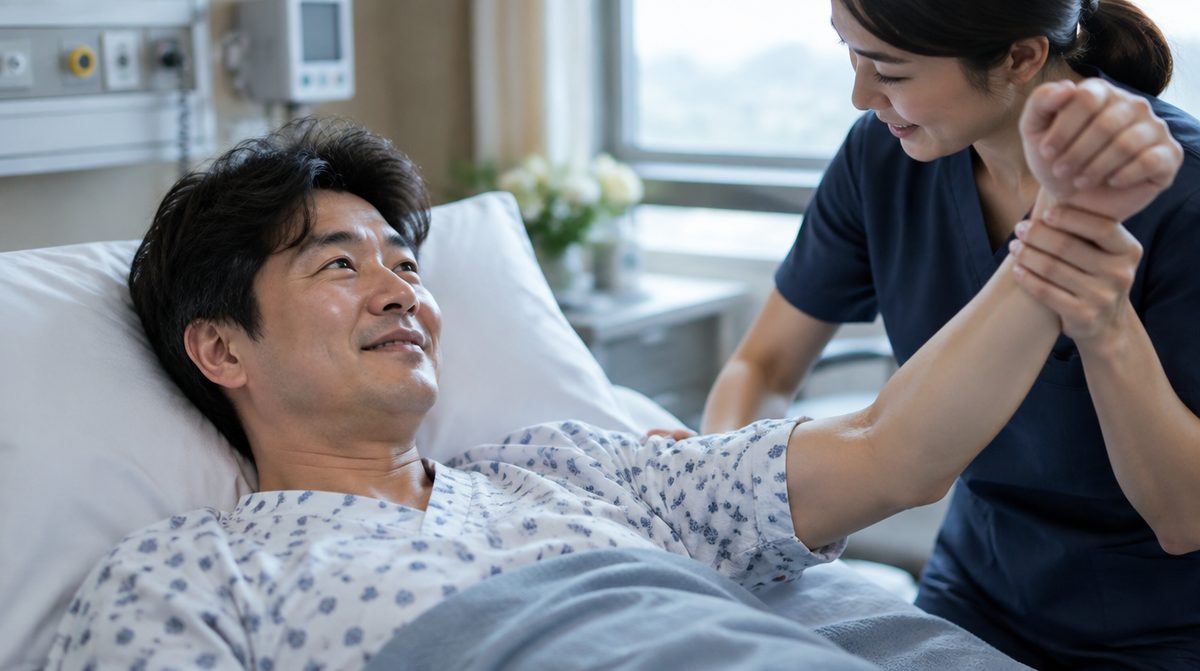 합병증부터 막아야 했습니다 - 뇌출혈 재활, 눕기만 하던 몸으로 다시 일어서기까지