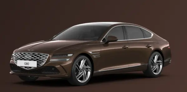 제네시스g80 브루클린 브라운 색상 차량