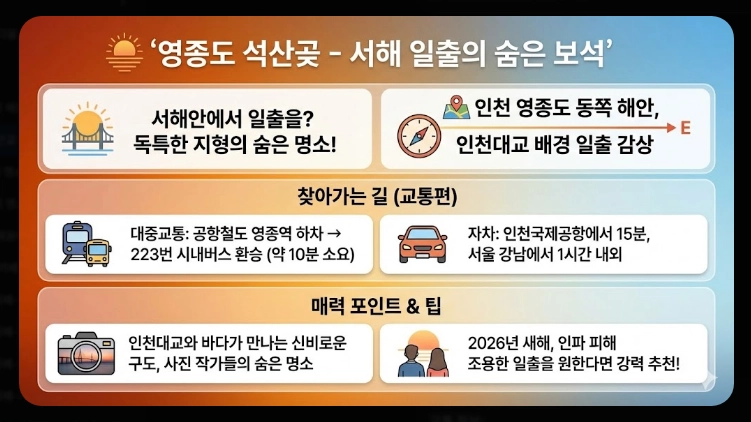 서울 근교 해돋이 명소 2026 완벽가이드, 동해 안 가도 명당은 가깝다