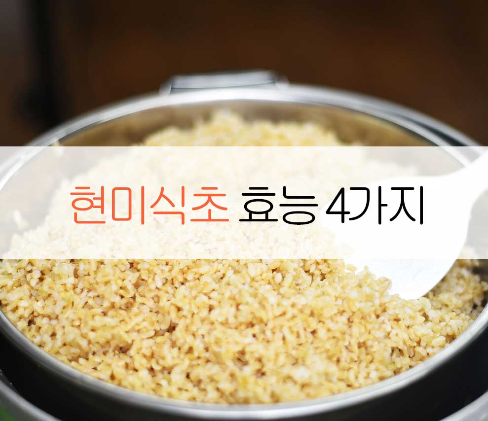 현미식초 효능 4가지