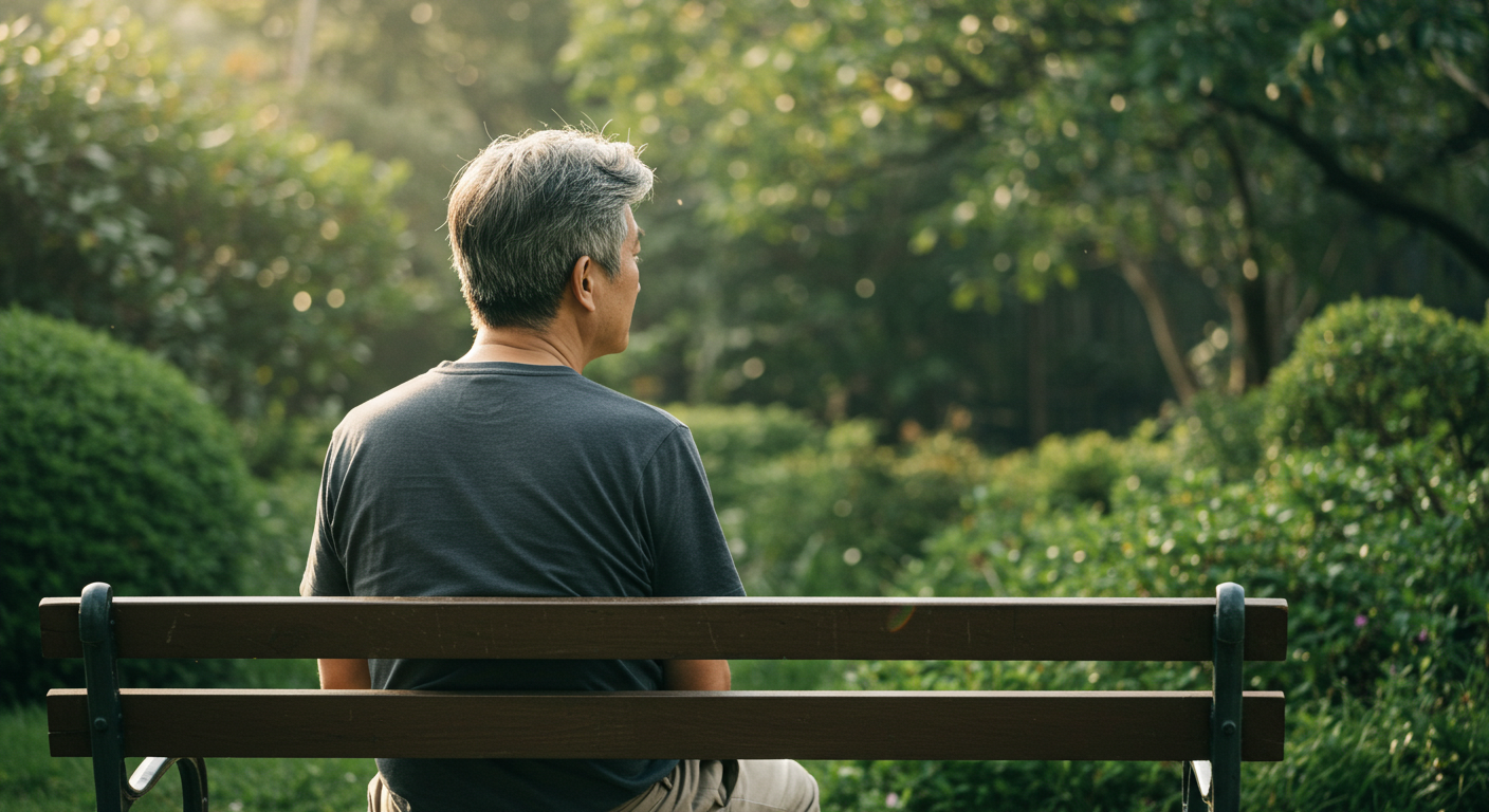 퇴직한 남성의 뒷 모습