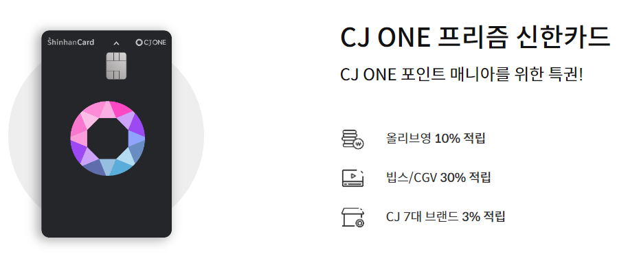CJ ONE 프리즘 신한카드