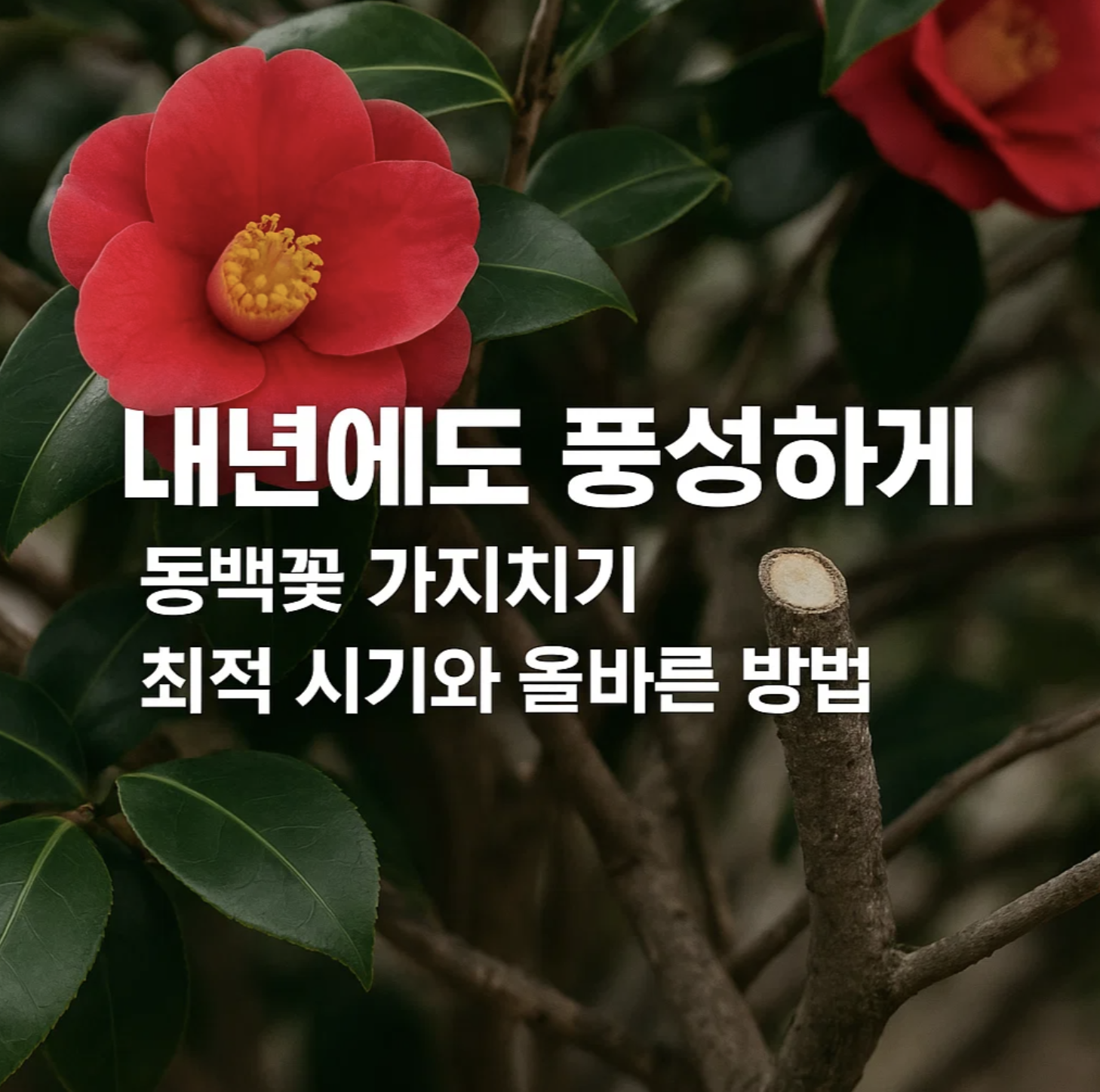 내년에도 풍성하게, 동백꽃 가지치기 최적 시기와 올바른 방법
