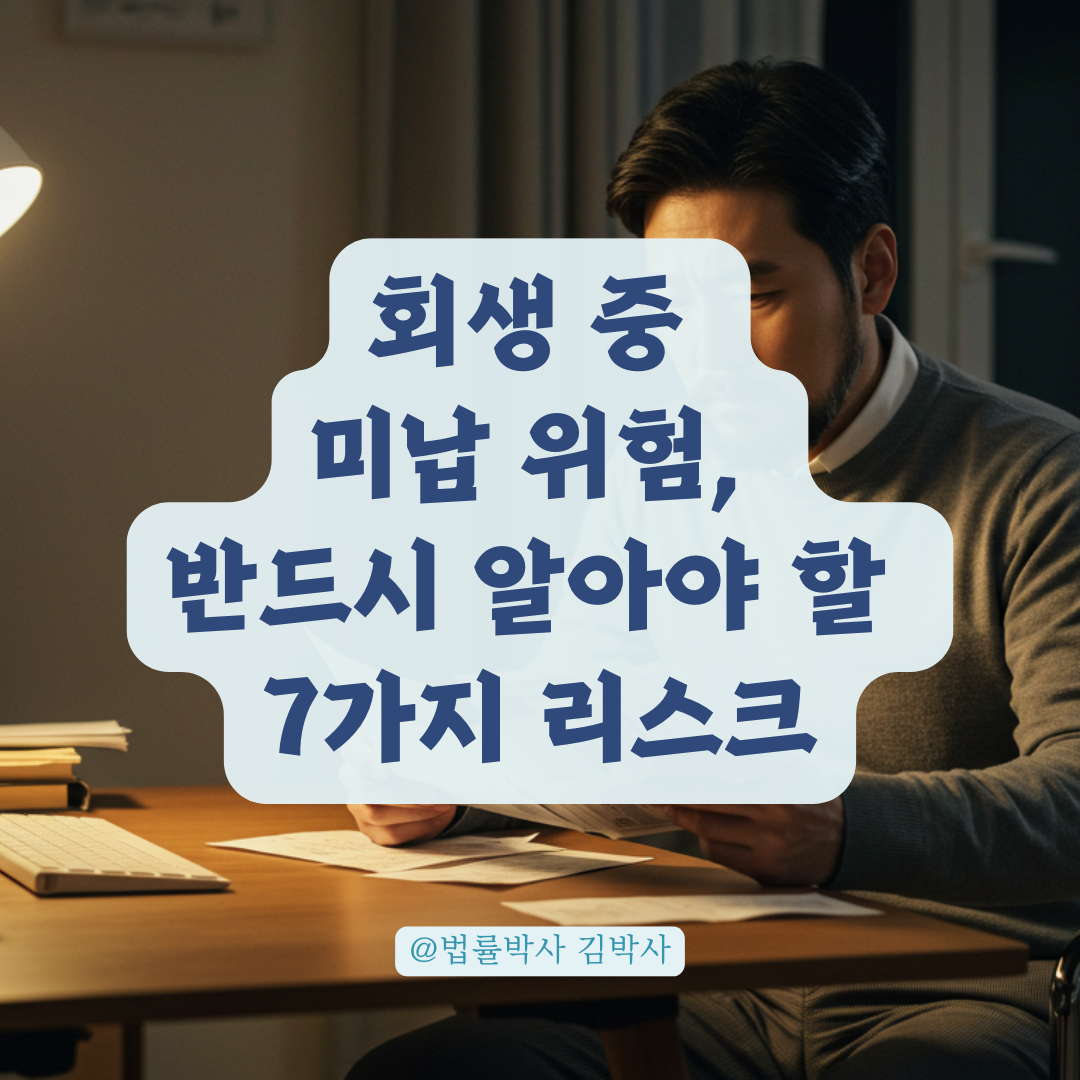 개인회생 미납 방치 시 어떤 일이 생길까? 신용과 파산 리스크 정리.