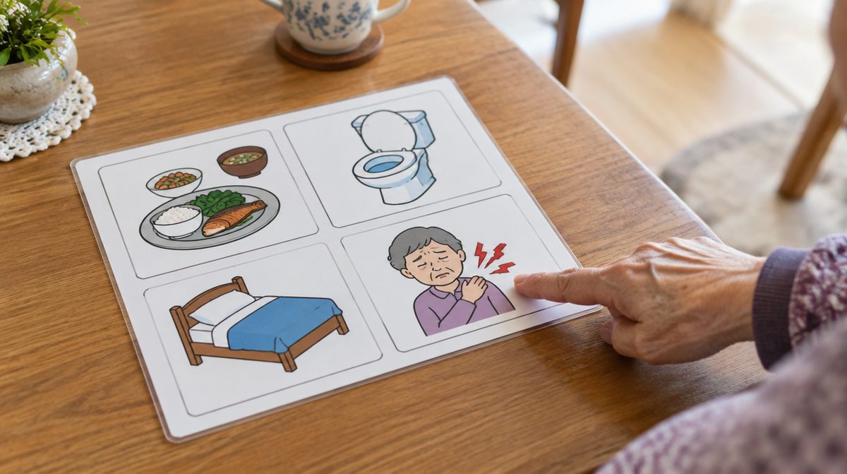 그림과 글자, 몸짓을 함께 쓰세요, 실어증 가족 대화법