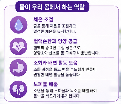 물이 우리 몸에 중요한 이유