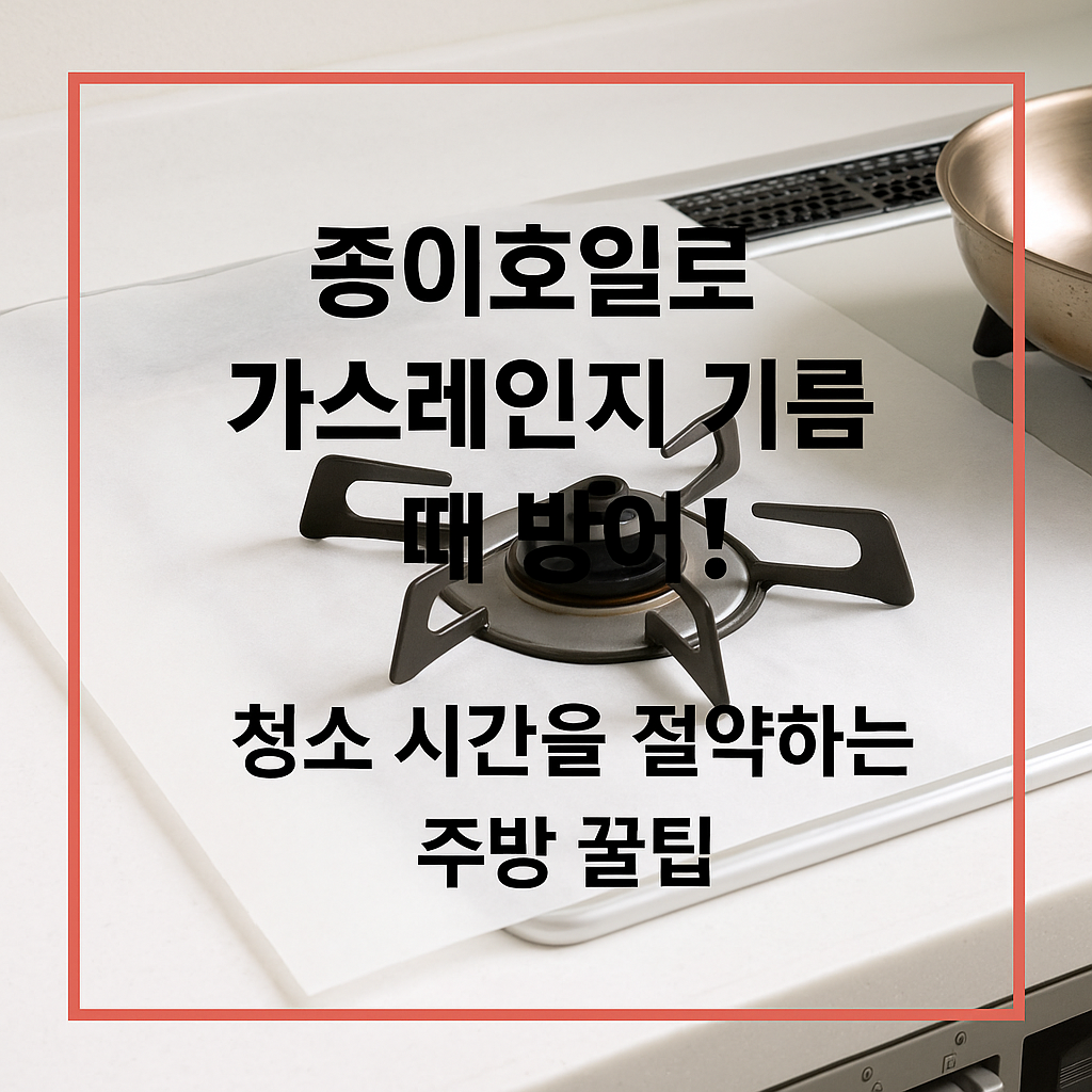 종이호일로 가스레인지 기름때 방어! 청소 시간을 절약하는 주방 꿀팁