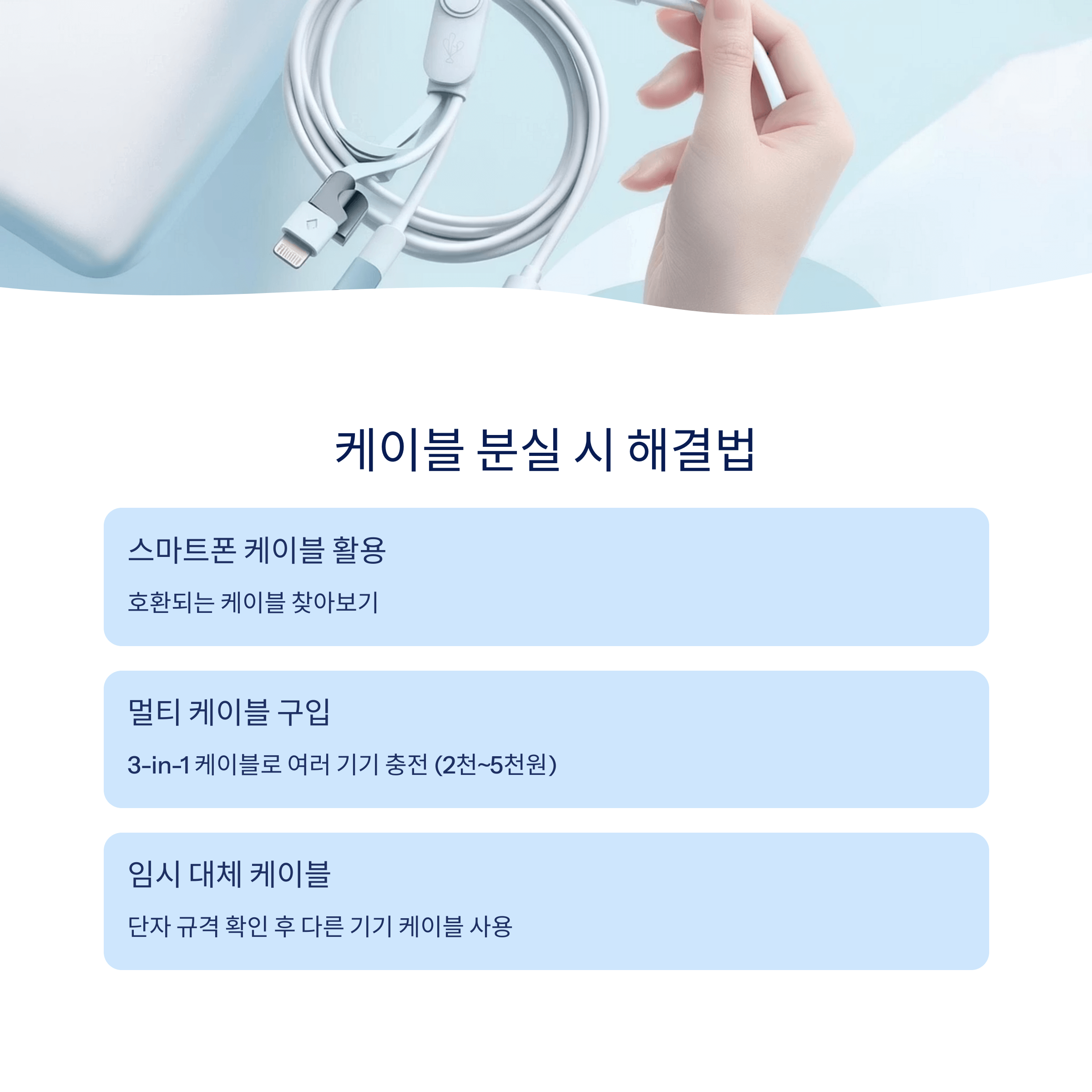 휴대용 선풍기 USB 분실 충전 해결법