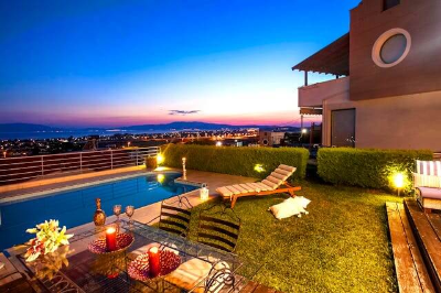 수영자이 딸린 풀 빌라