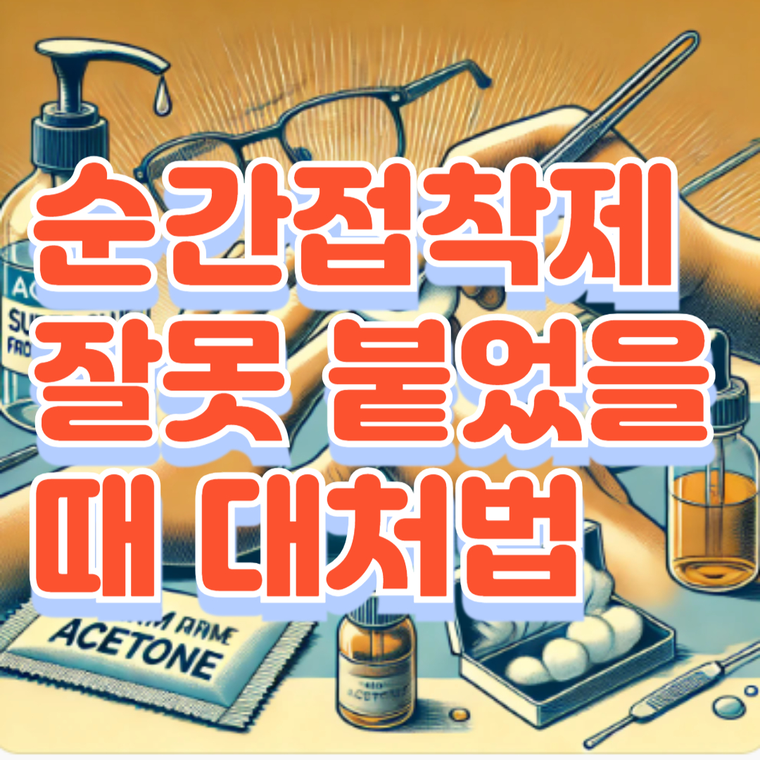 순간접착제 잘못 붙었을 때 대처법
