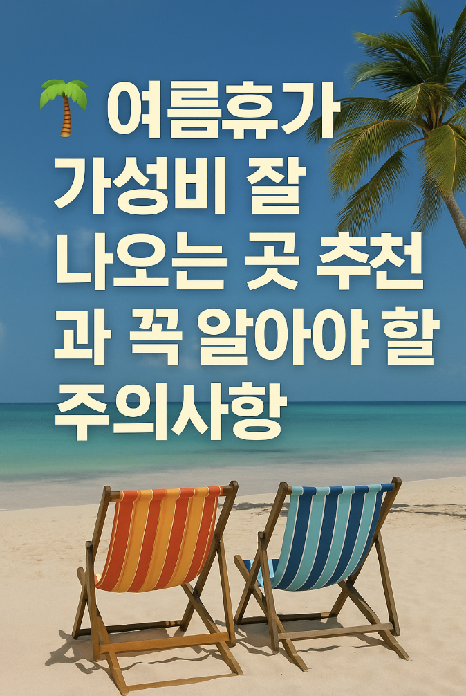 여름휴가지 주의사항