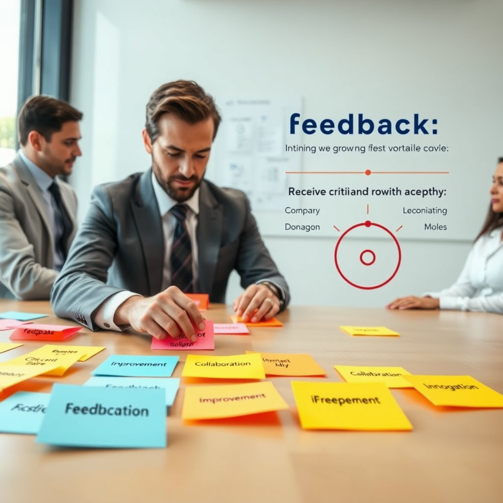 피드백 메모를 정리하는 사람,조언을 수용하는 직장인