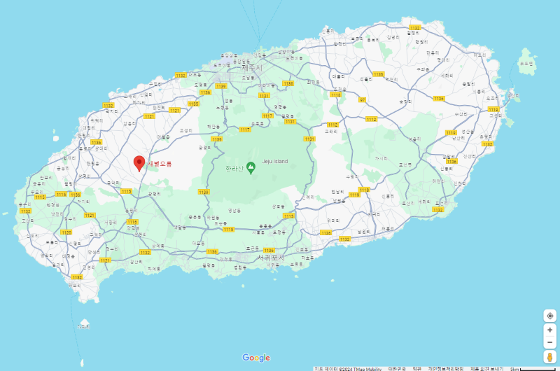 제주 새별오름 위치