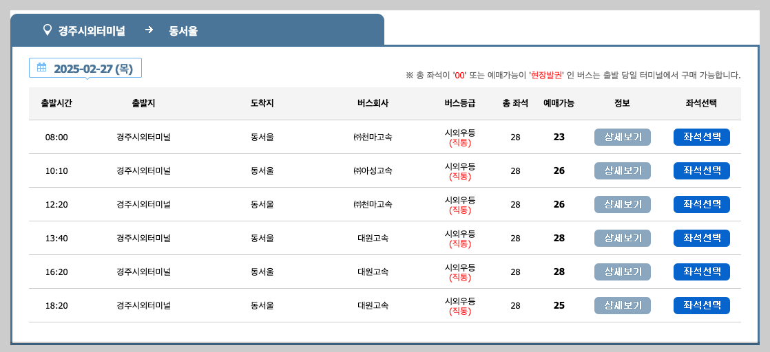 경주 시외버스터미널 시간표, 예매, 노선 3분 총정리