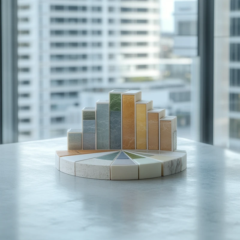 국내 및 글로벌 ETF를 활용한 투자 다각화를 생생한 색상과 체계적인 레이아웃으로 강조하는 파이차트.