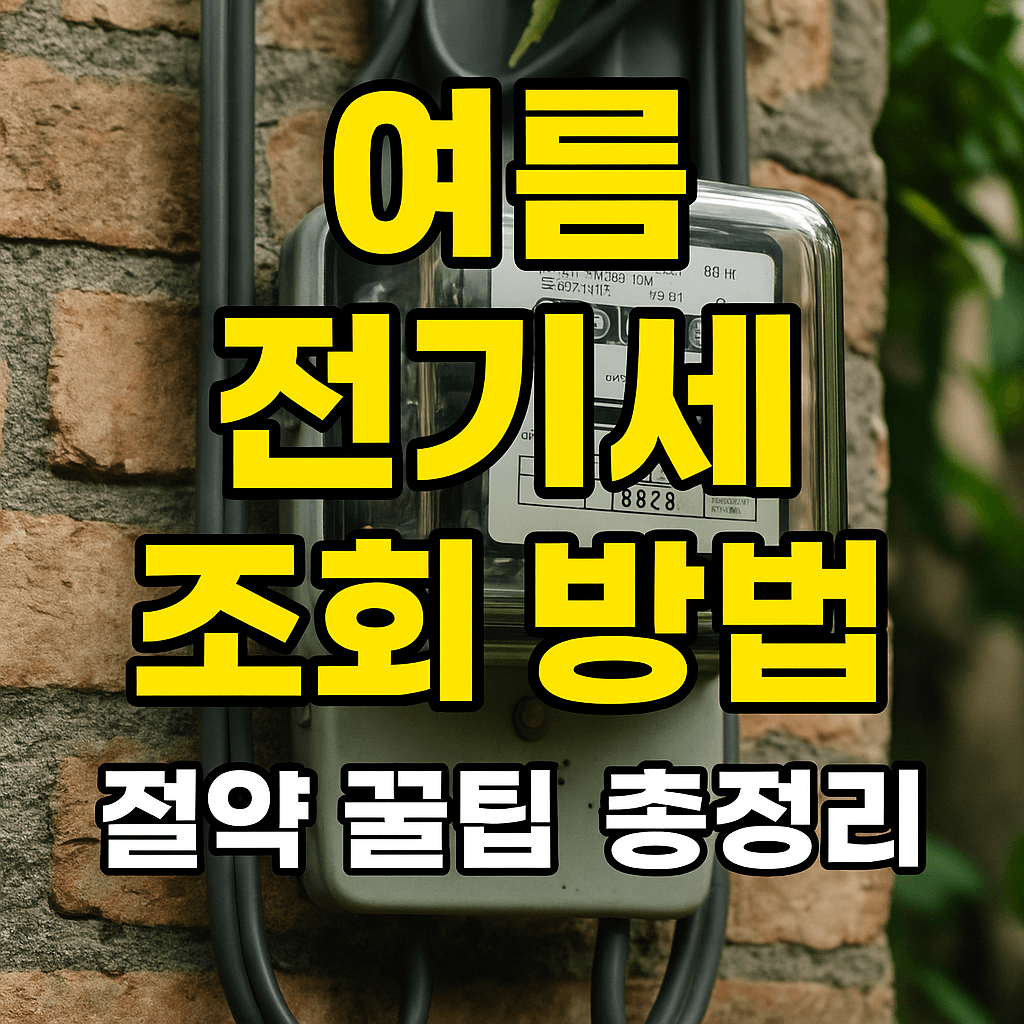 여름 전기세 조회 방법
