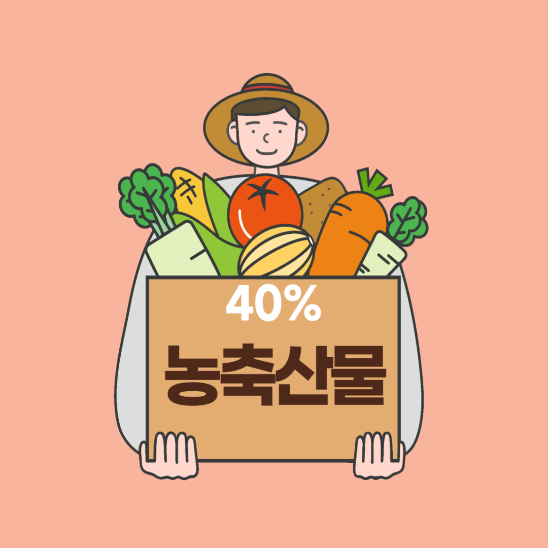 농축산물 40%