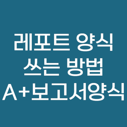 레포트 양식 무료 및 쓰는 방법 ❘ 대학교 대학생 A+ 보고서 예시