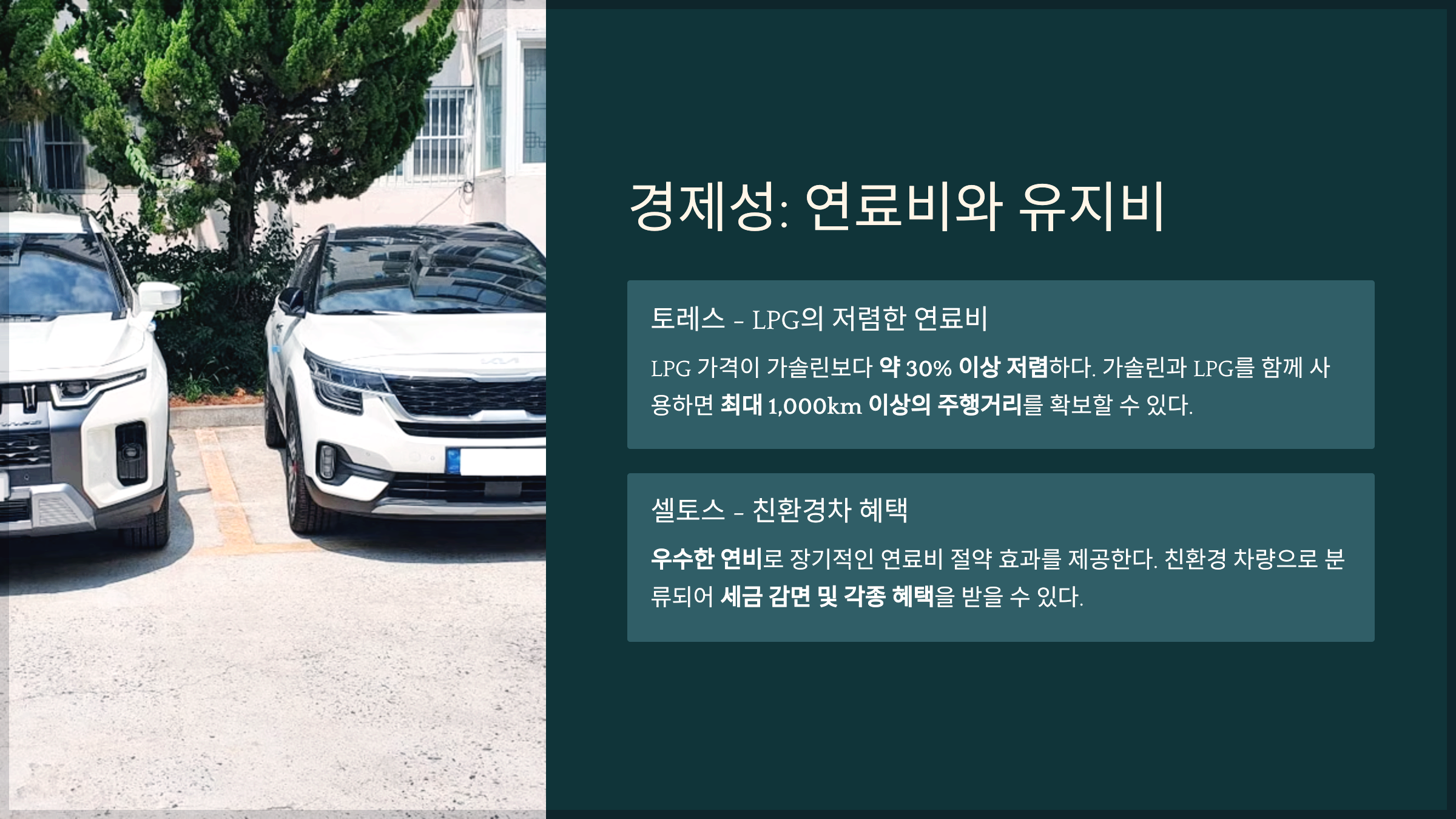 경제성: 연료비와 유지비