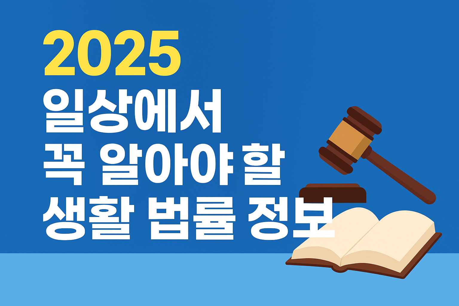2025 일상에서 꼭 알아야 할 생활 법률 정보