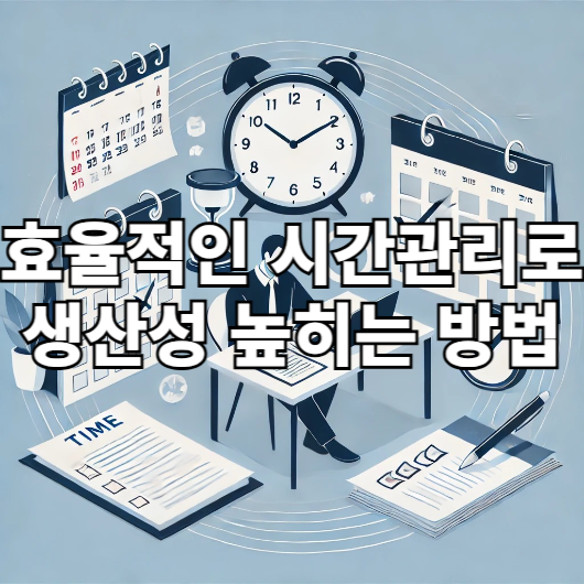 효율적인 시간관리로 생산성을 높히는 방법