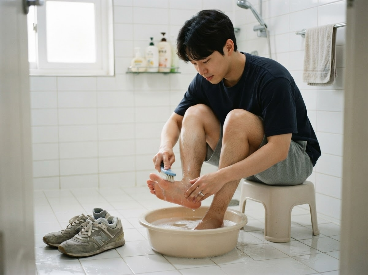 무좀 예방 발 닦기