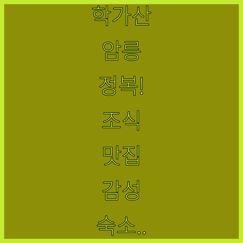 안동 학가산 암릉 구간 등산 가이드 ..
