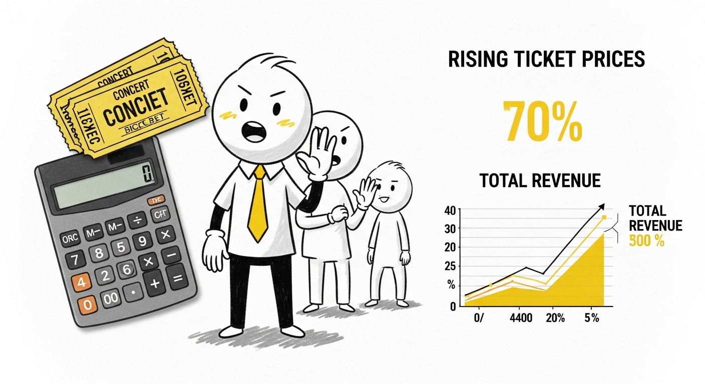 하이브 티켓 가격 변화와 공연 매출액 상관관계 분석