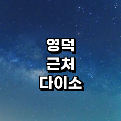 영덕군 종합생활용품 다이소