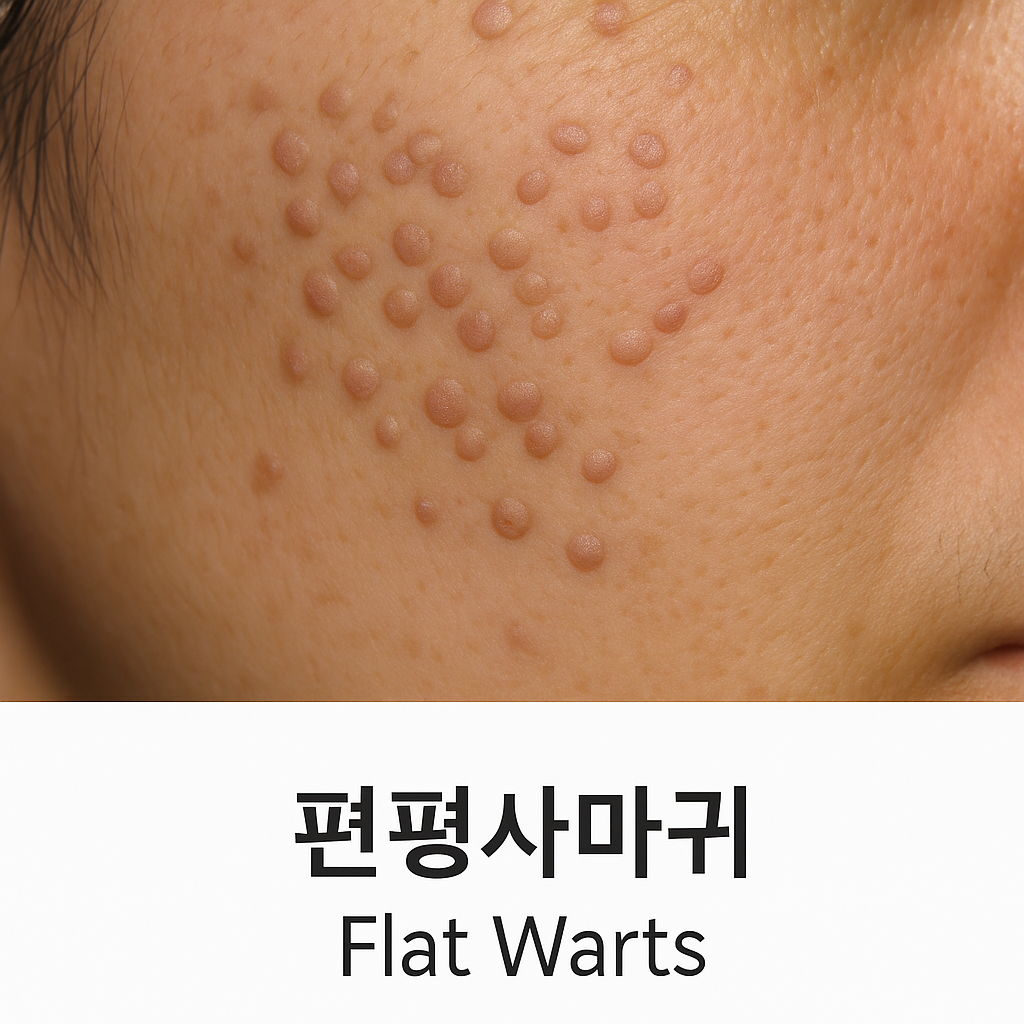 편평사마귀 증상, 원인, 치료