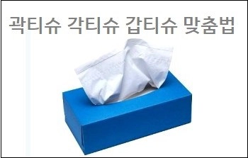 곽티슈 각티슈 갑티슈 맞춤법