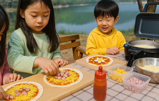 아이들과 미니피자 만들기