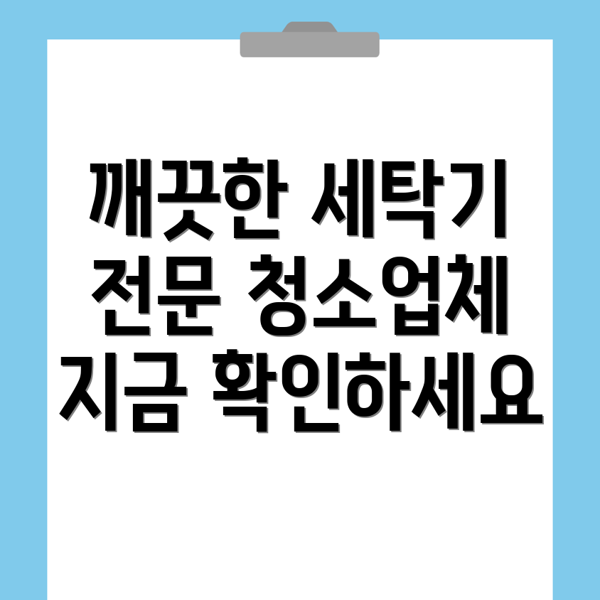 세탁기 청소