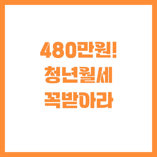 2026년 청년 월세 지원 480만 ..
