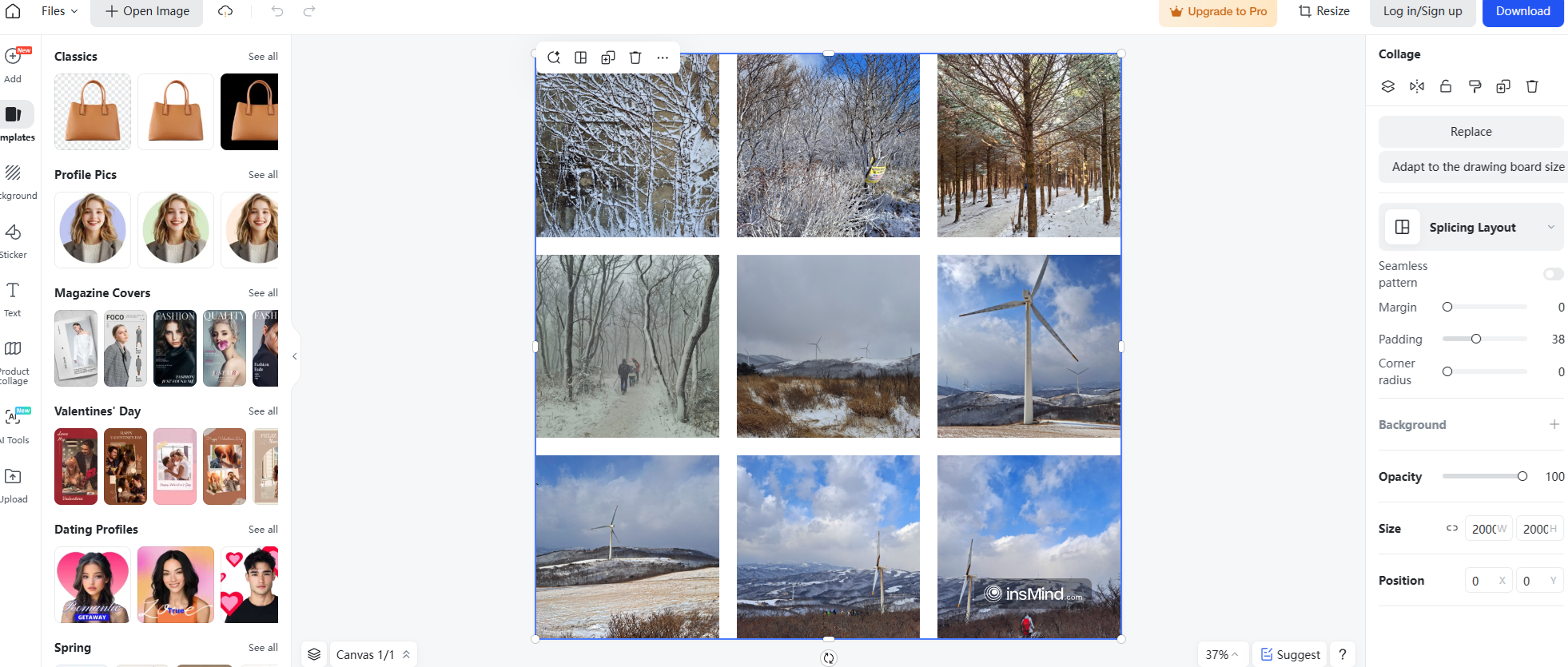 콜라주 사이트 insMind