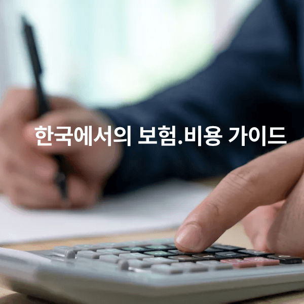 한국에서의 보험&middot;비용 가이드(핵심만)